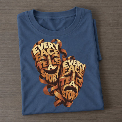 Two Stage Moods Letter Sculpture Classic T-shirt – Twilight Navy