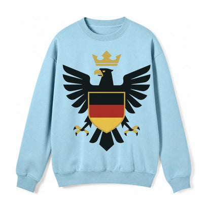 Germany Eagle Emblem Fleece Sweatshirt – Light Blue