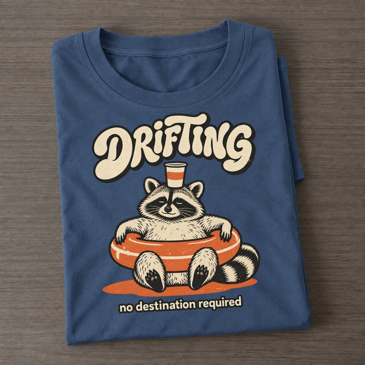 Drifting Raccoons Off Duty Classic T-shirt – Twilight Navy