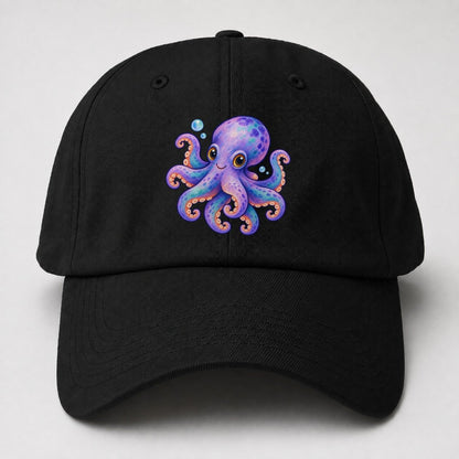 Octopus Playful Pinwheel Sea Sprite Baseball Cap – Black