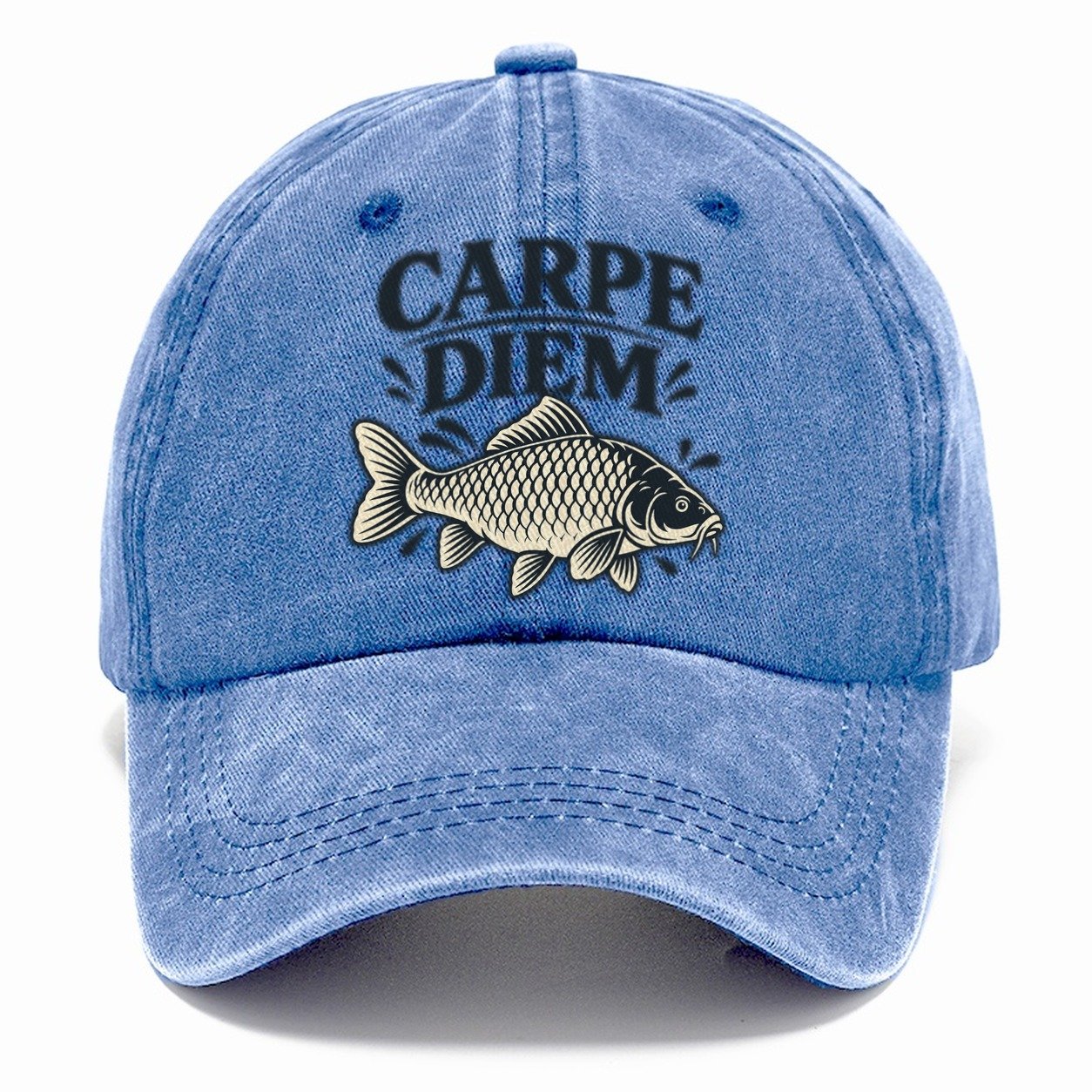 Carpe Diem Carp Fishing Elegant Classic Cap – Summer Sky