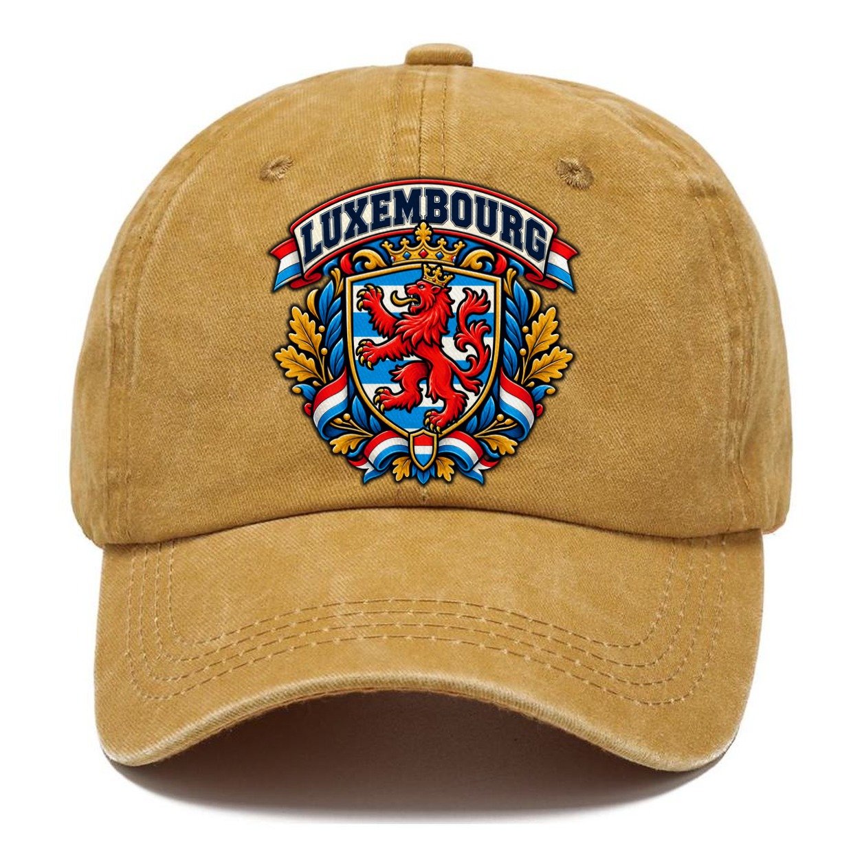 Luxembourg Retro Badge Country Logos Classic Cap – Golden Harvest
