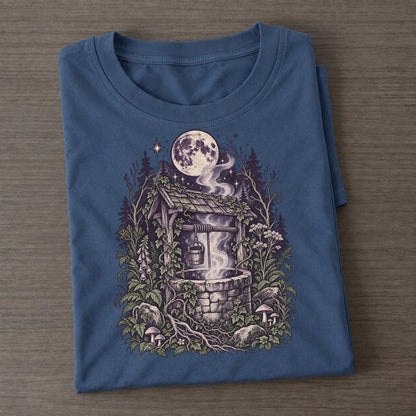 Stone Well In The Forest Midnight Haunt Classic T-shirt – Twilight Navy