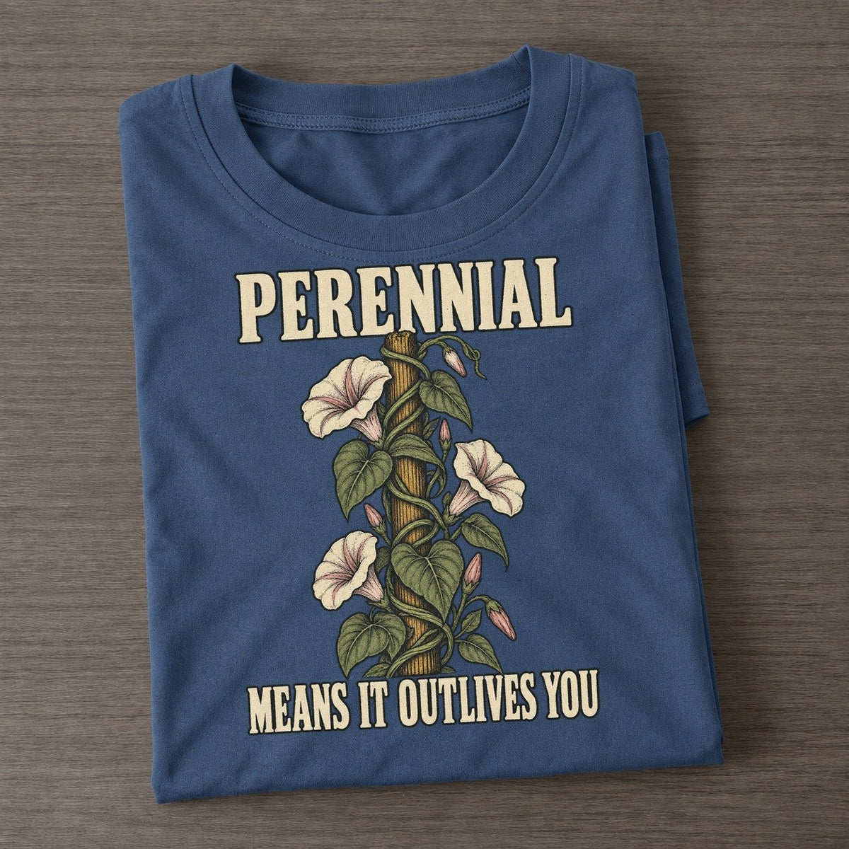 Means It Outlives You Botanical Warnings Classic T-shirt – Twilight Navy