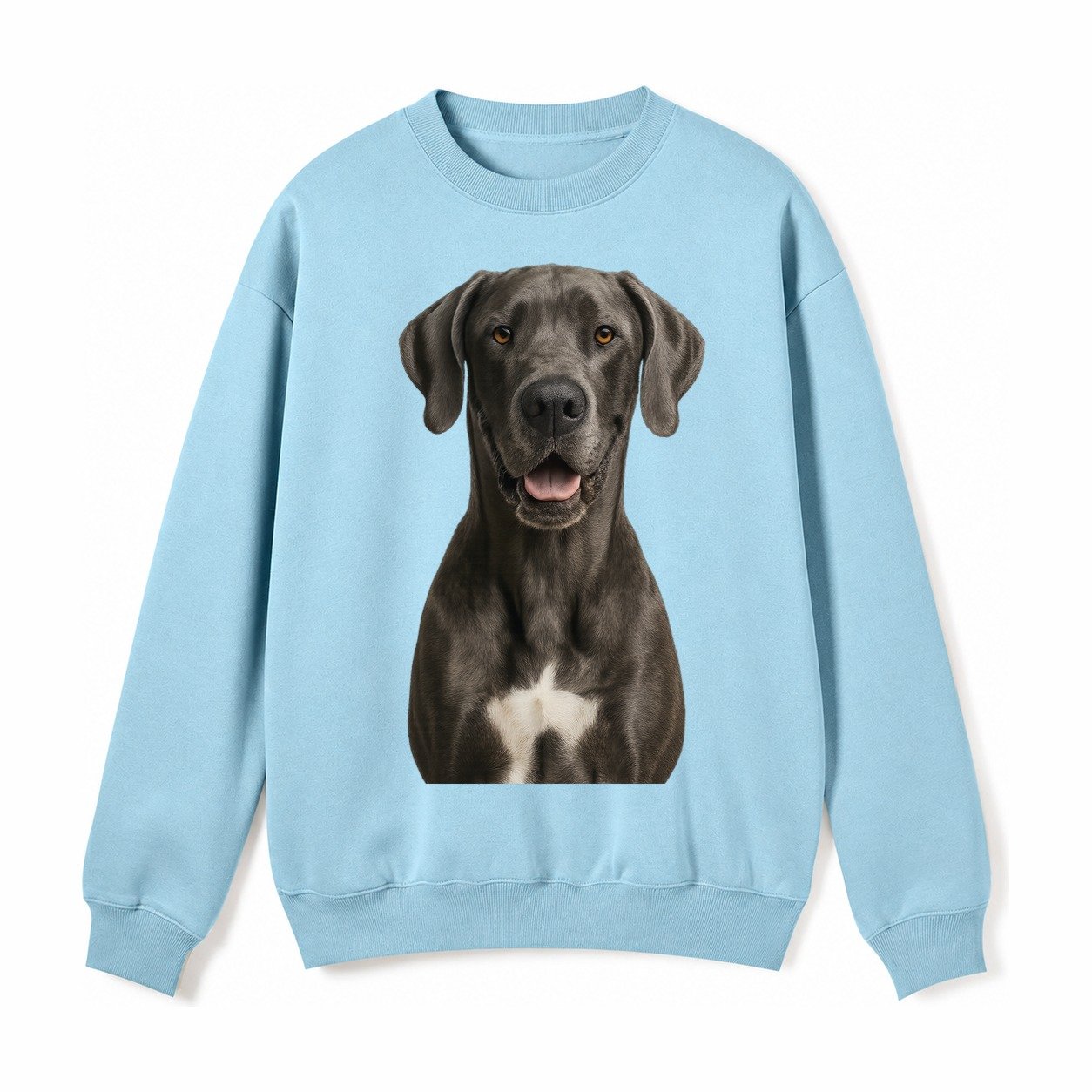 Great Dane Gentle Giant Noble Heart Fleece Sweatshirt – Light Blue