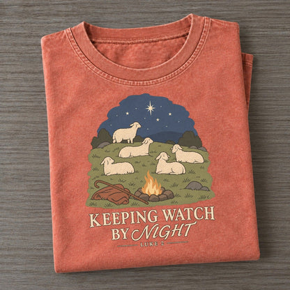 Keeping Watch By Night The Counting Gate Vintage T-shirt – Terracotta