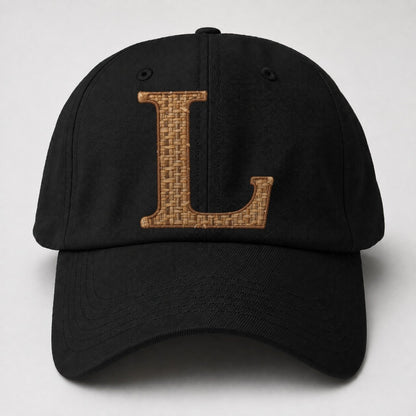 Woven Tweed L Monogram Baseball Cap – Black