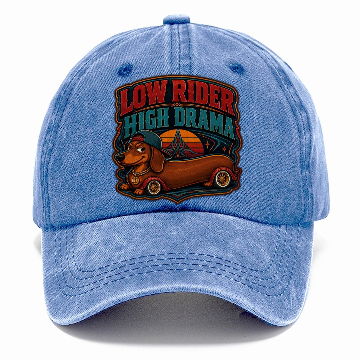 Low Rider High Drama Dachshund Classic Cap – Summer Sky