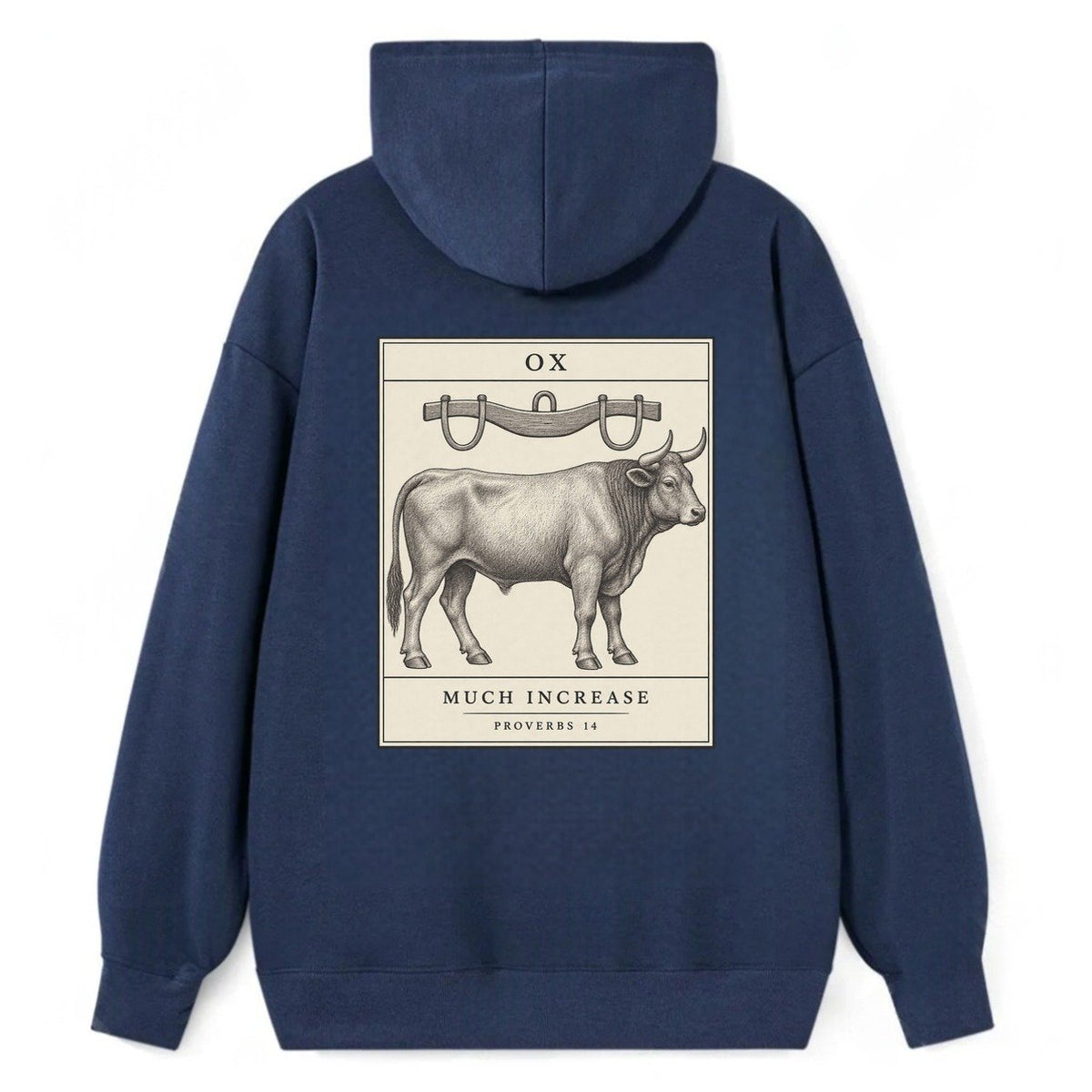 Ox Specimen Plate Creature Canticle Classic Pullover Hoodie – Navy