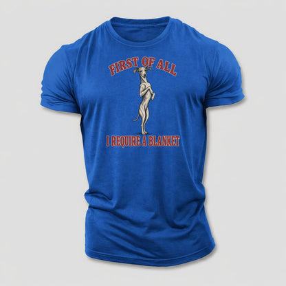 Italian Greyhound Dog Declarations Cotton T-Shirt – Royal Blue
