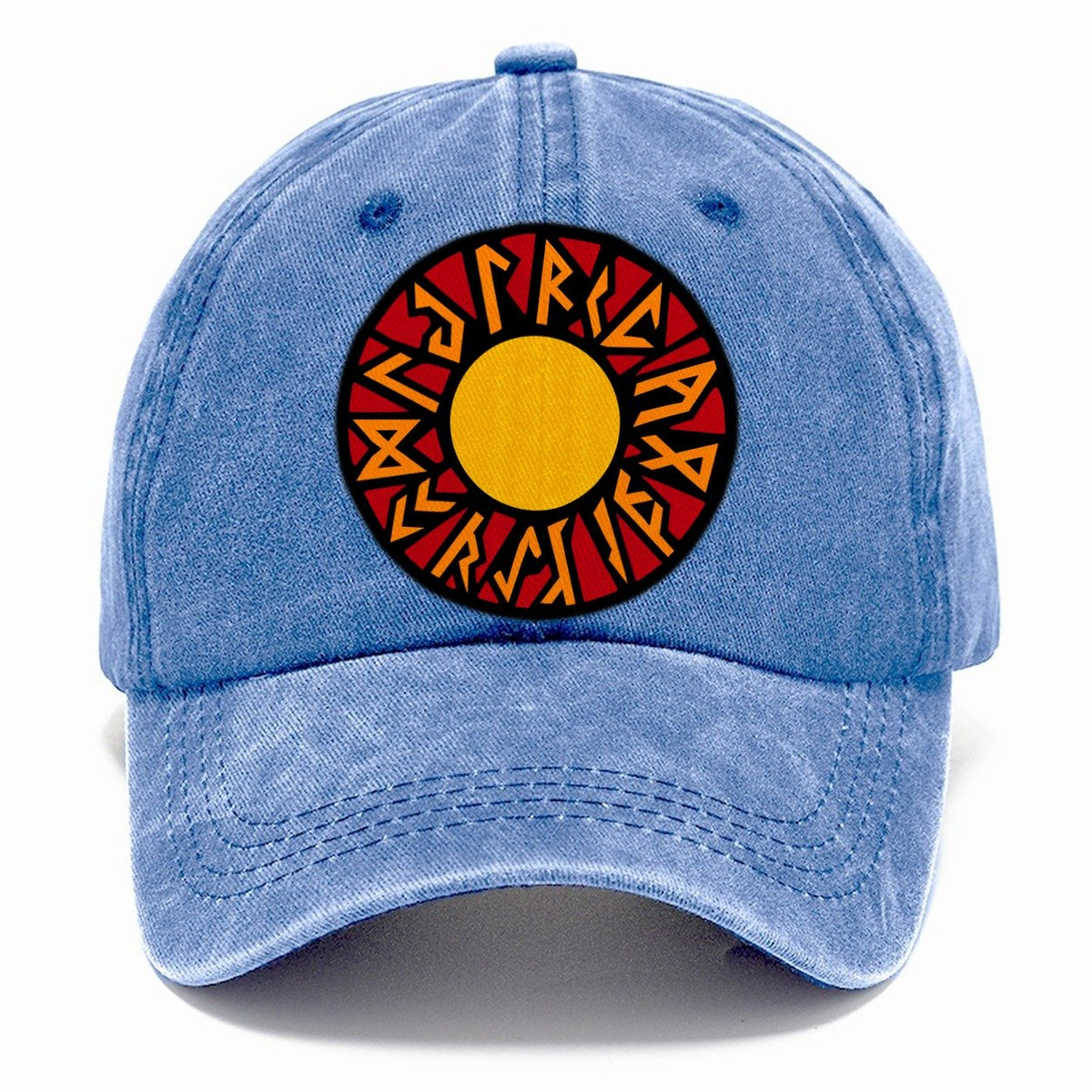 Viking Rune Circle Classic Cap – Summer Sky