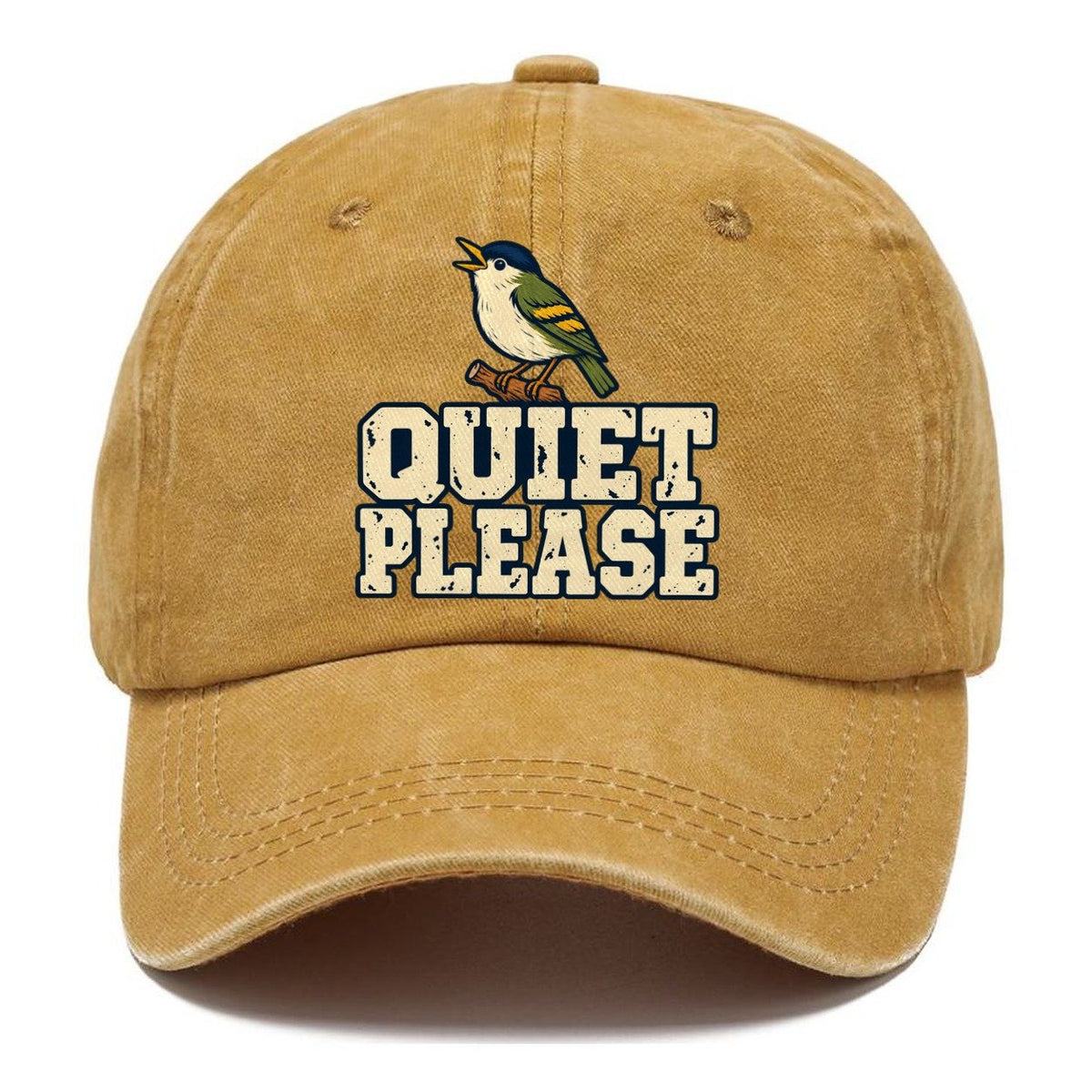 Quiet Please Birdwatching Classic Cap – Golden Harvest