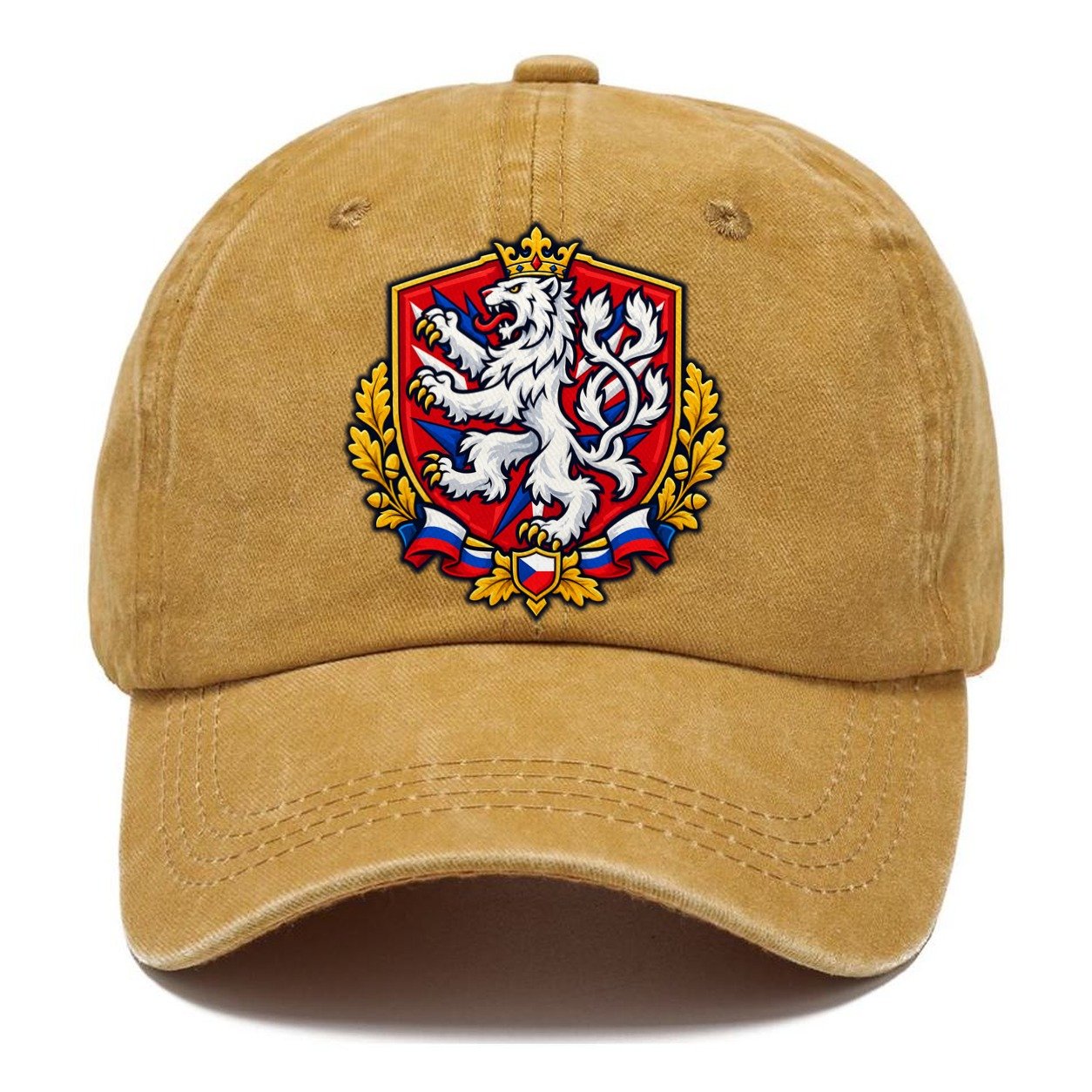 Czech Republic Heraldic Crest Country Logos Classic Cap – Golden Harvest