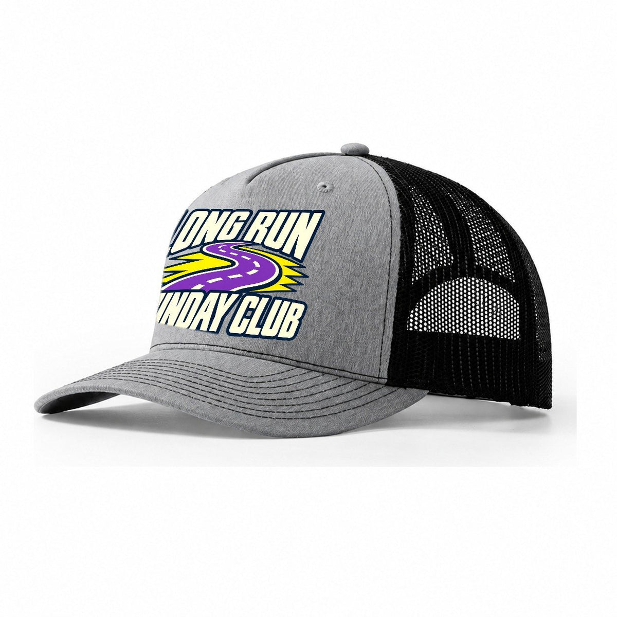 Long Run Sunday Club 90S Running Clubs Trucker Hat – Sport Grey Black