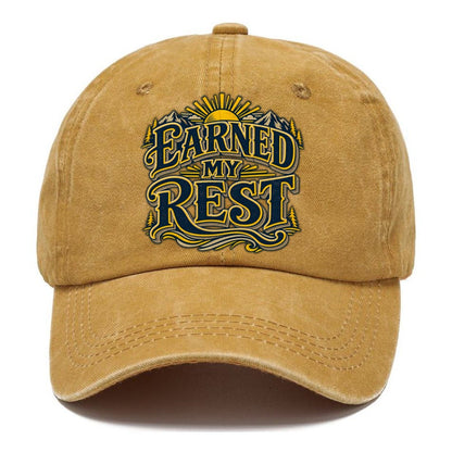 Earned My Rest Retired Living Classic Cap – Golden Harvest