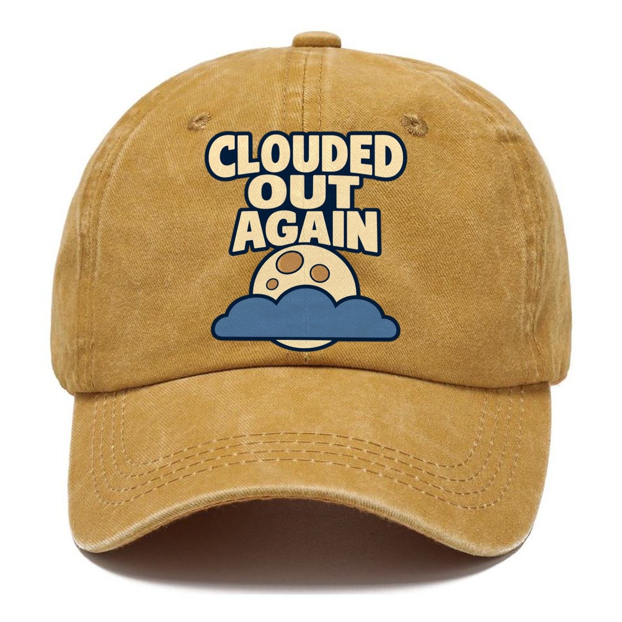 Clouded Out Again Astronomy And Stargazing Classic Cap – Golden Harvest