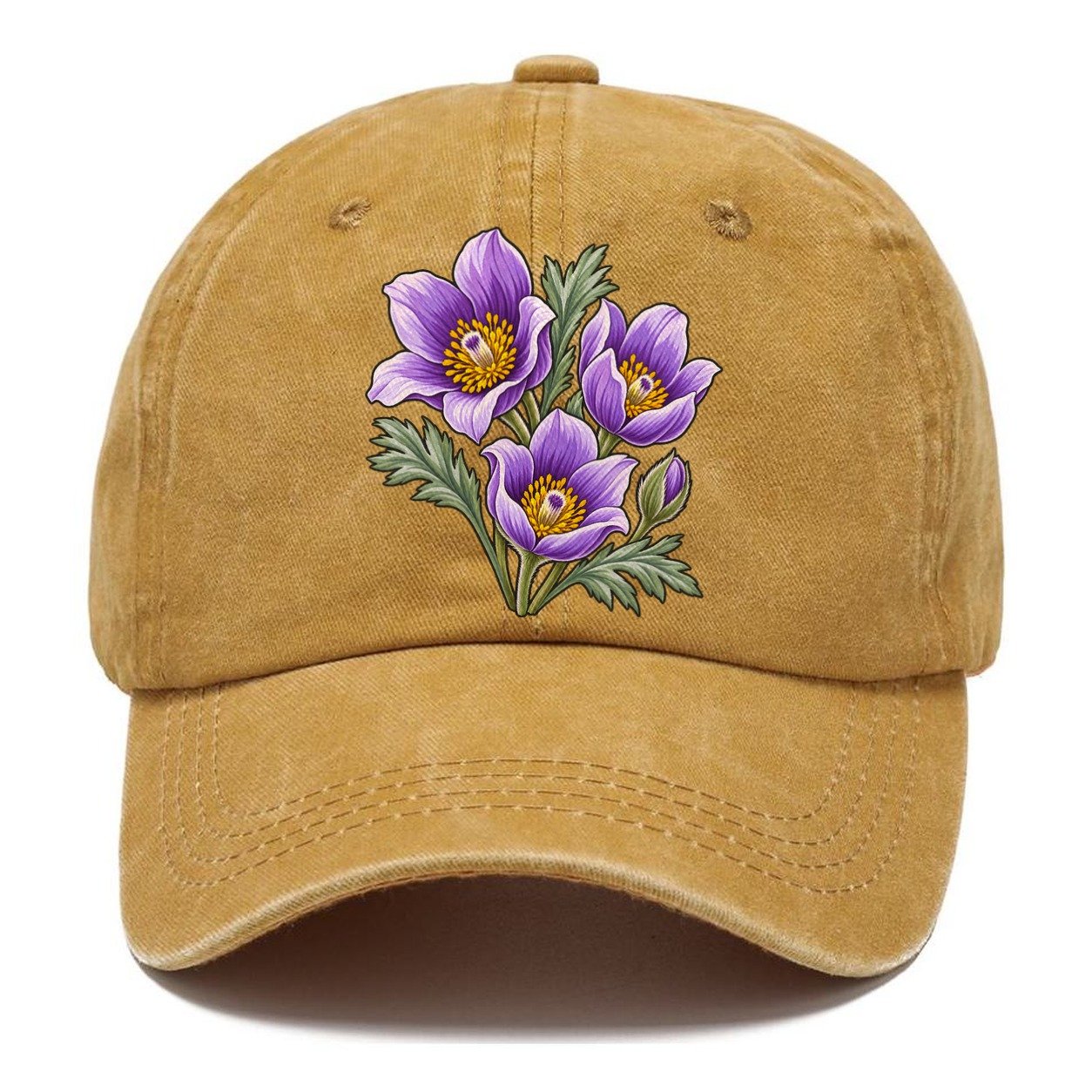 Manitoba Prairie Crocus Cluster Canada Cultural Icons Classic Cap – Golden Harvest
