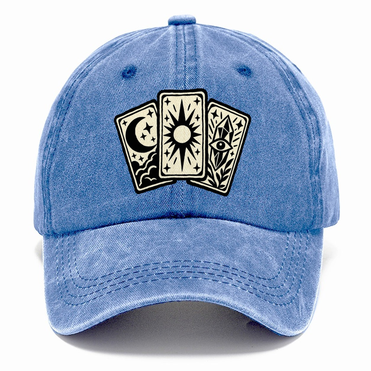 Three Fanned Tarot Cards Witch Magic Classic Cap – Summer Sky
