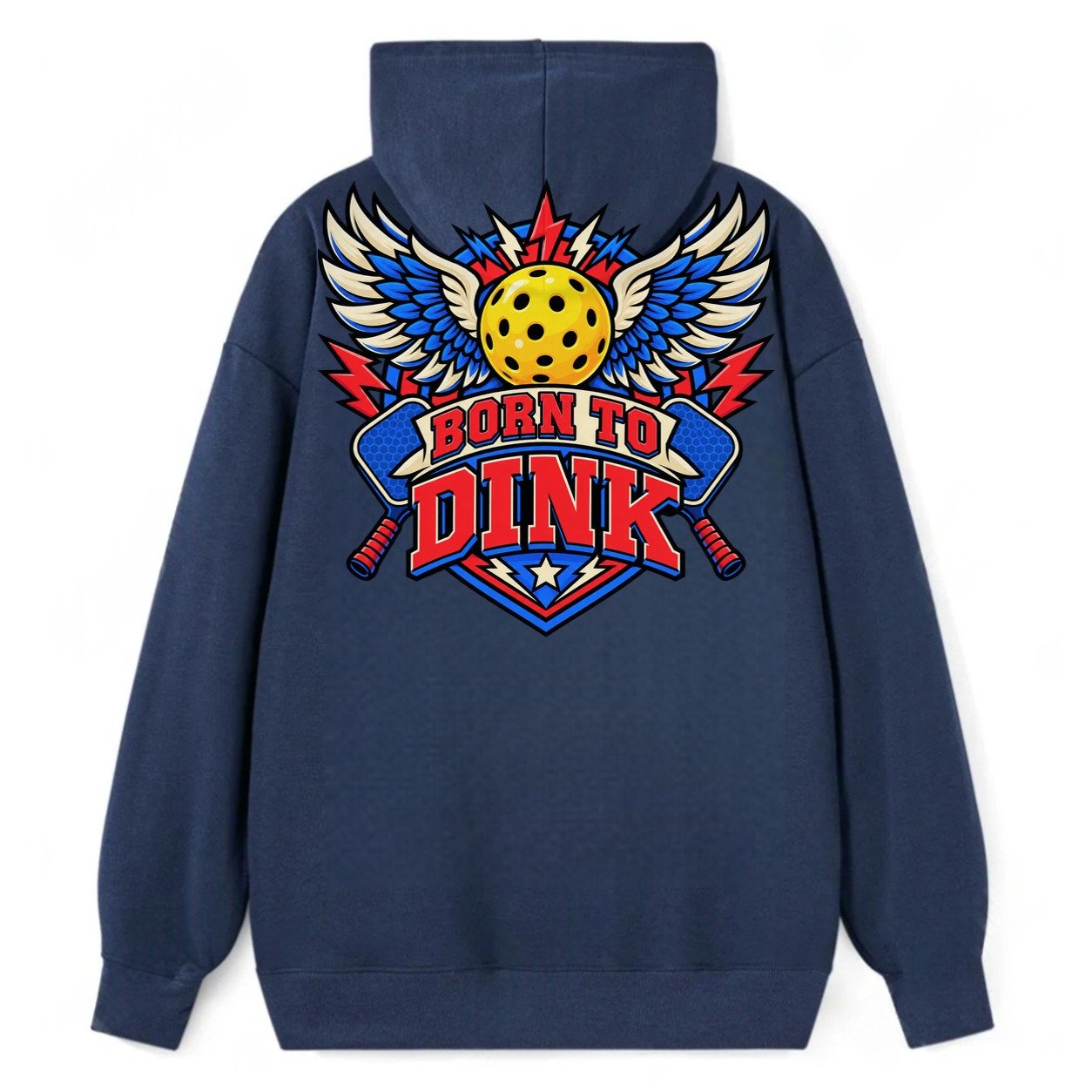 Born To Dink Pickleball Life Classic Pullover Hoodie – Navy