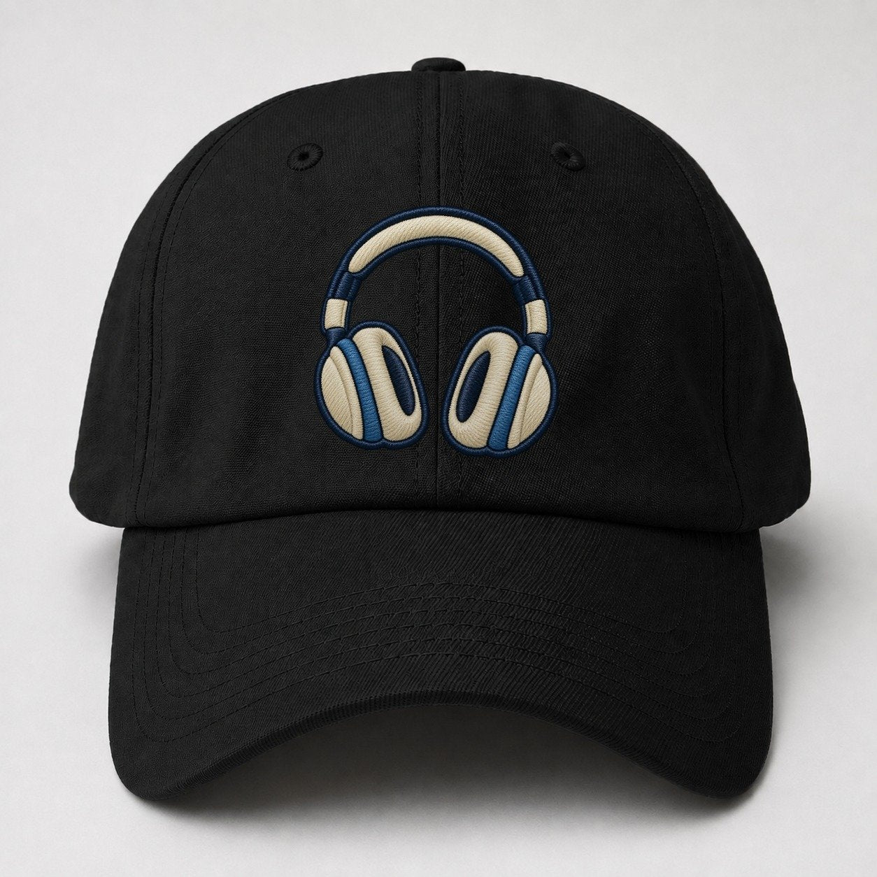Over Ear Headphones Tiny Solo Marks Baseball Cap – Black