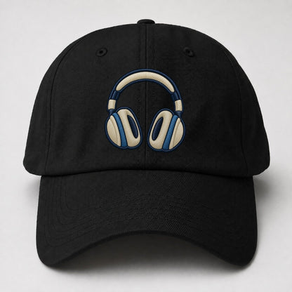 Over Ear Headphones Tiny Solo Marks Baseball Cap – Black
