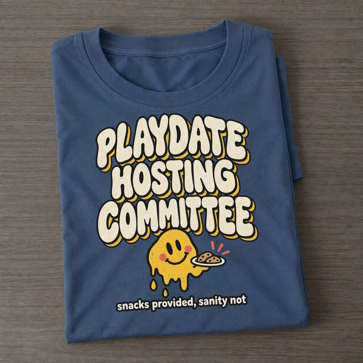 Playdate Hosts Running On Fumes Club Classic T-shirt – Twilight Navy