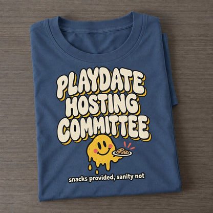 Playdate Hosts Running On Fumes Club Classic T-shirt – Twilight Navy