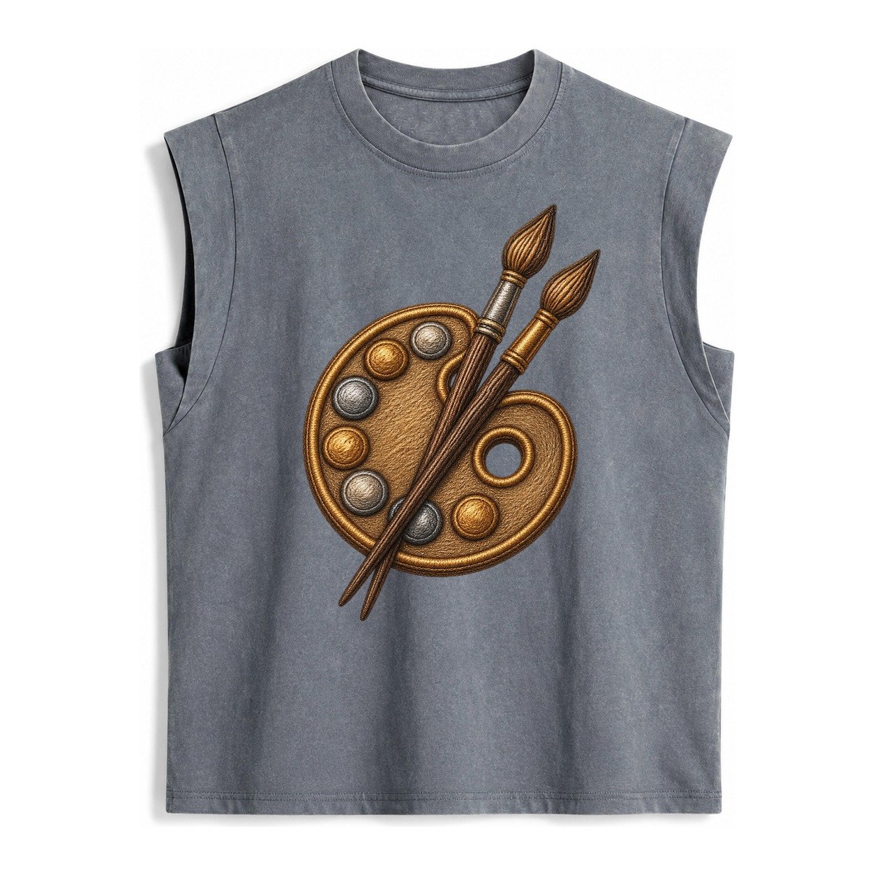 Artist Palette Vintage Washed Tank – Grey