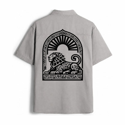 Persian Lion Arch Work Shirt – Gray