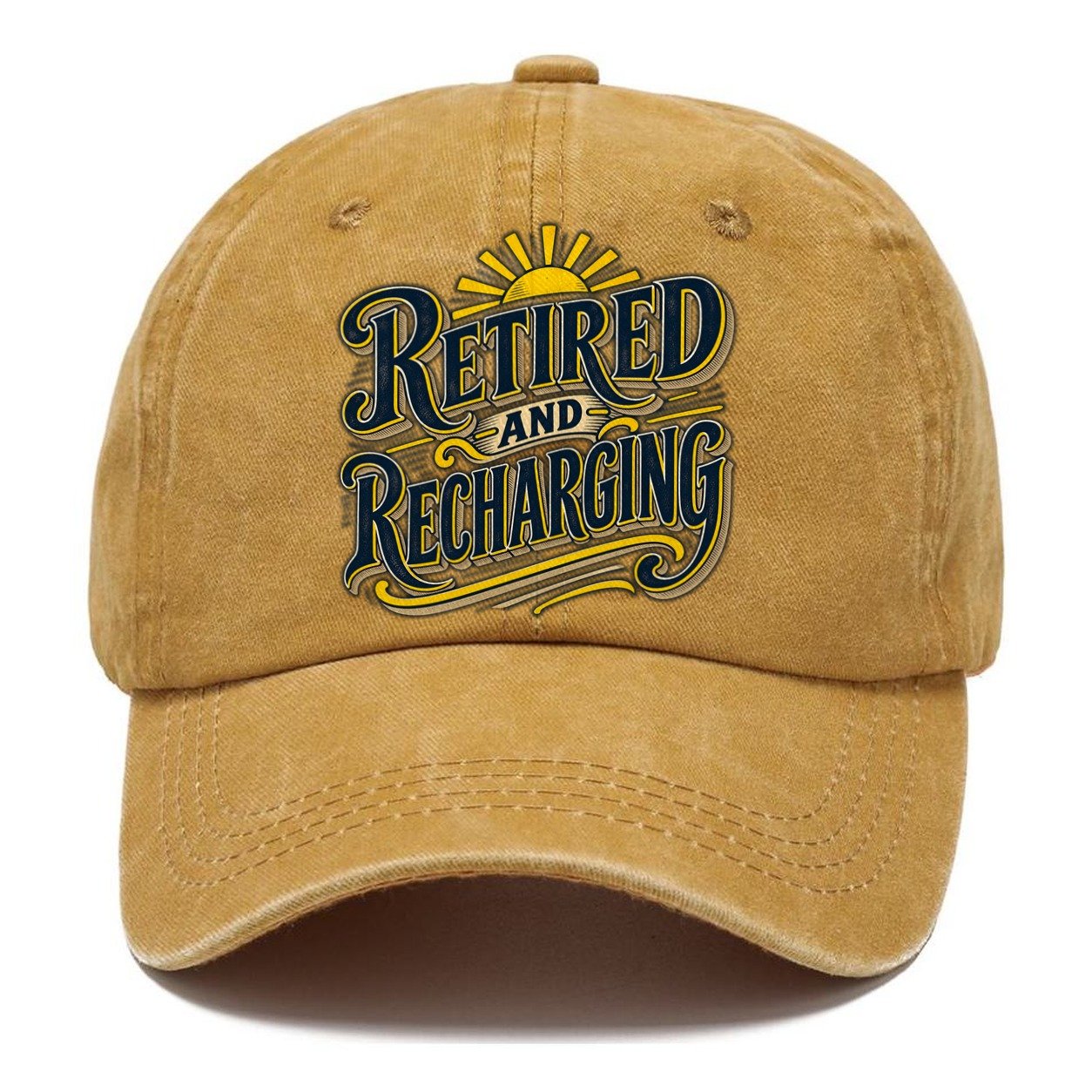 Retired And Recharging Retired Living Classic Cap – Golden Harvest