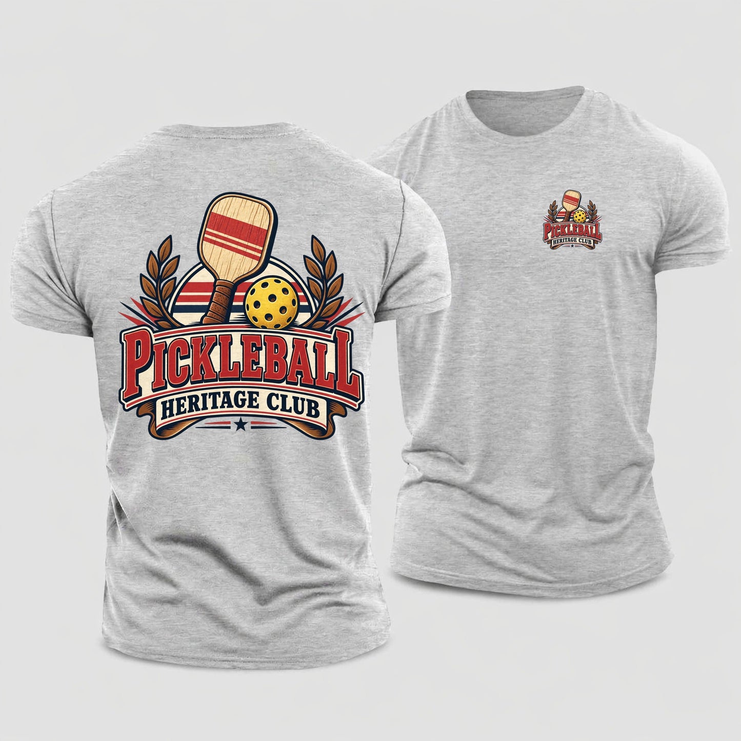 Pickleball Heritage Club Pickleball Life Cotton T-Shirt – Sport Grey