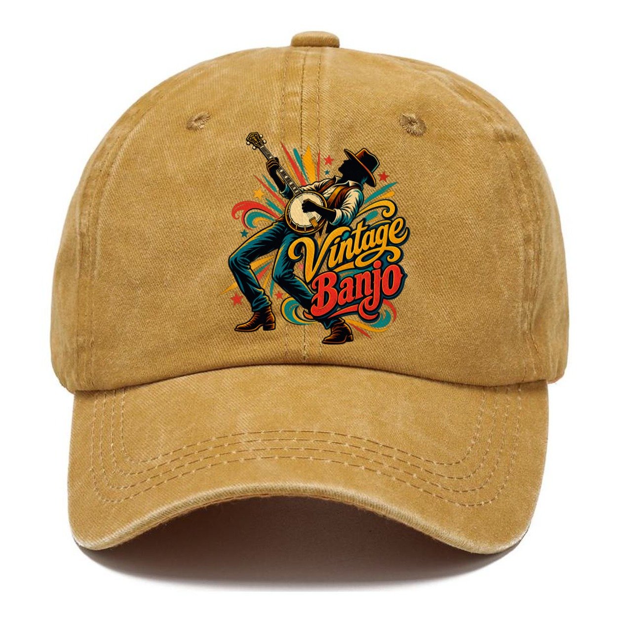 Vintage Banjo Music Instruments Classic Cap – Golden Harvest