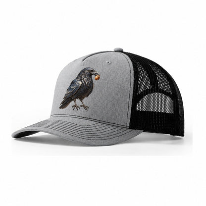 Raven With Acorn Everyday Originals Trucker Hat – Sport Grey Black