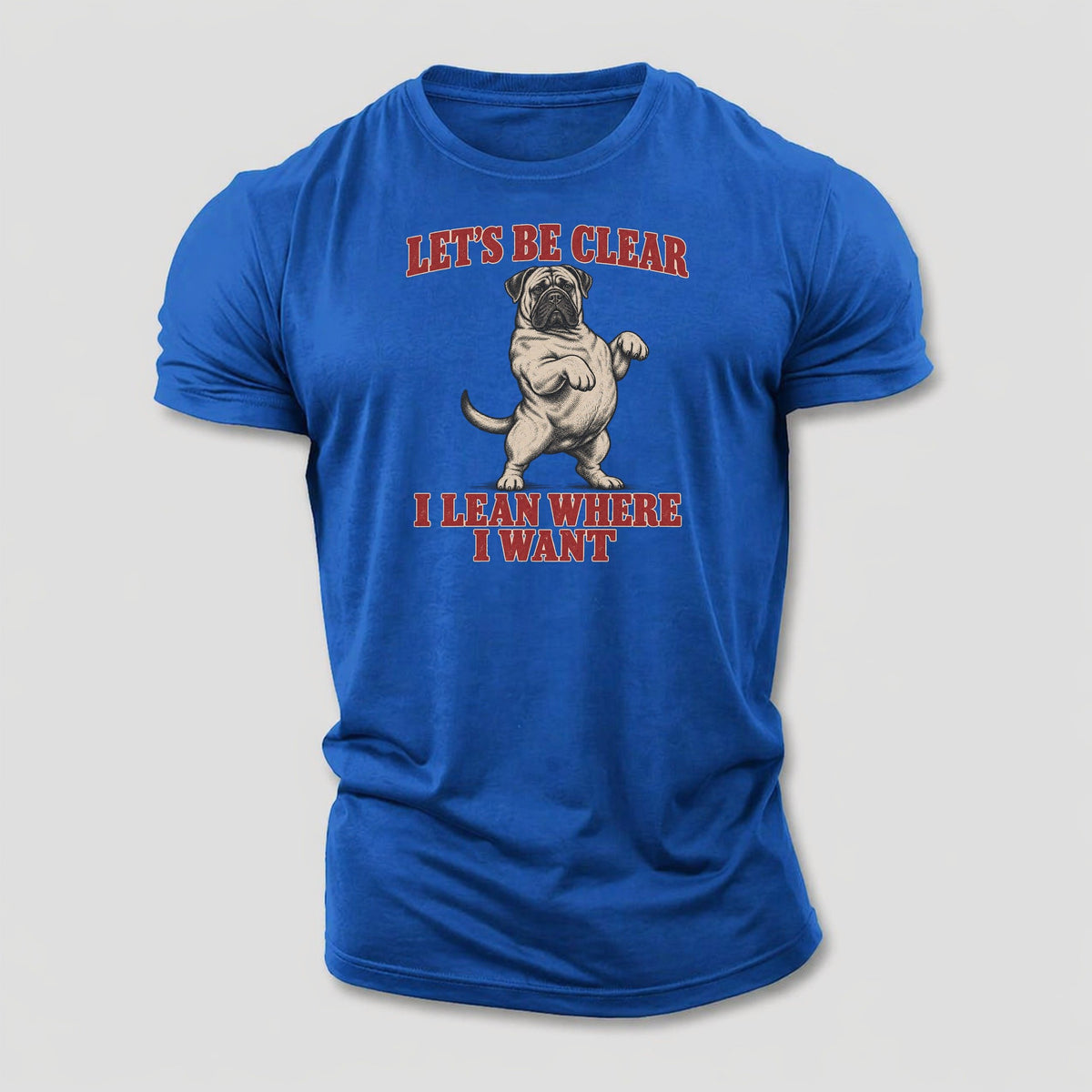 Bullmastiff Dog Declarations Cotton T-Shirt – Royal Blue
