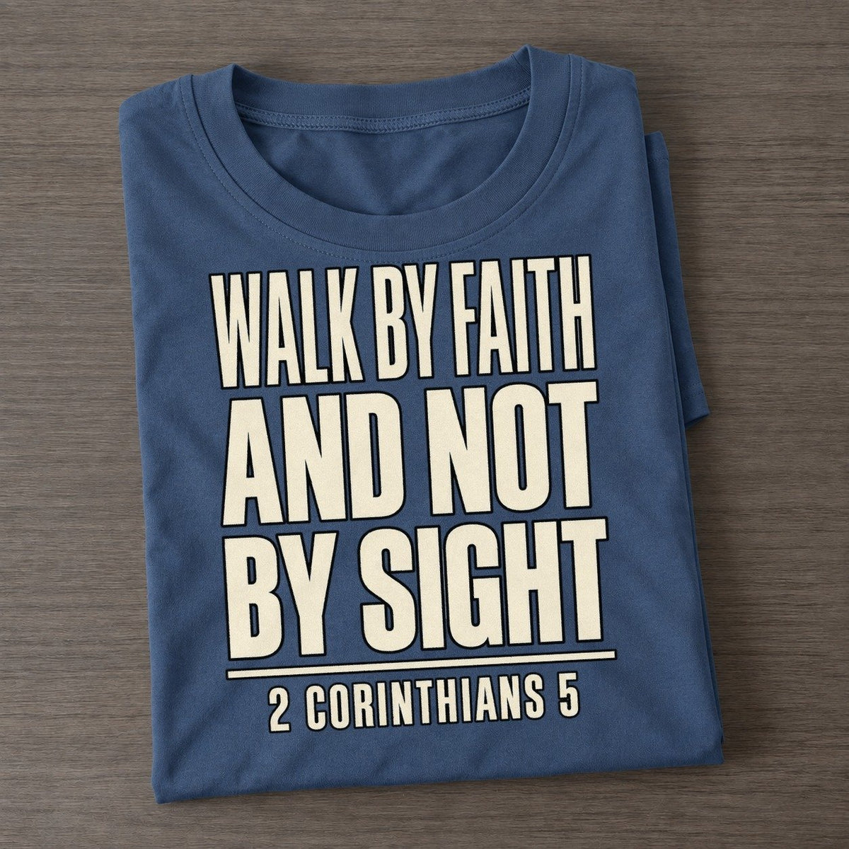 Walk By Faith And Plain Gospel Classic T-shirt – Twilight Navy