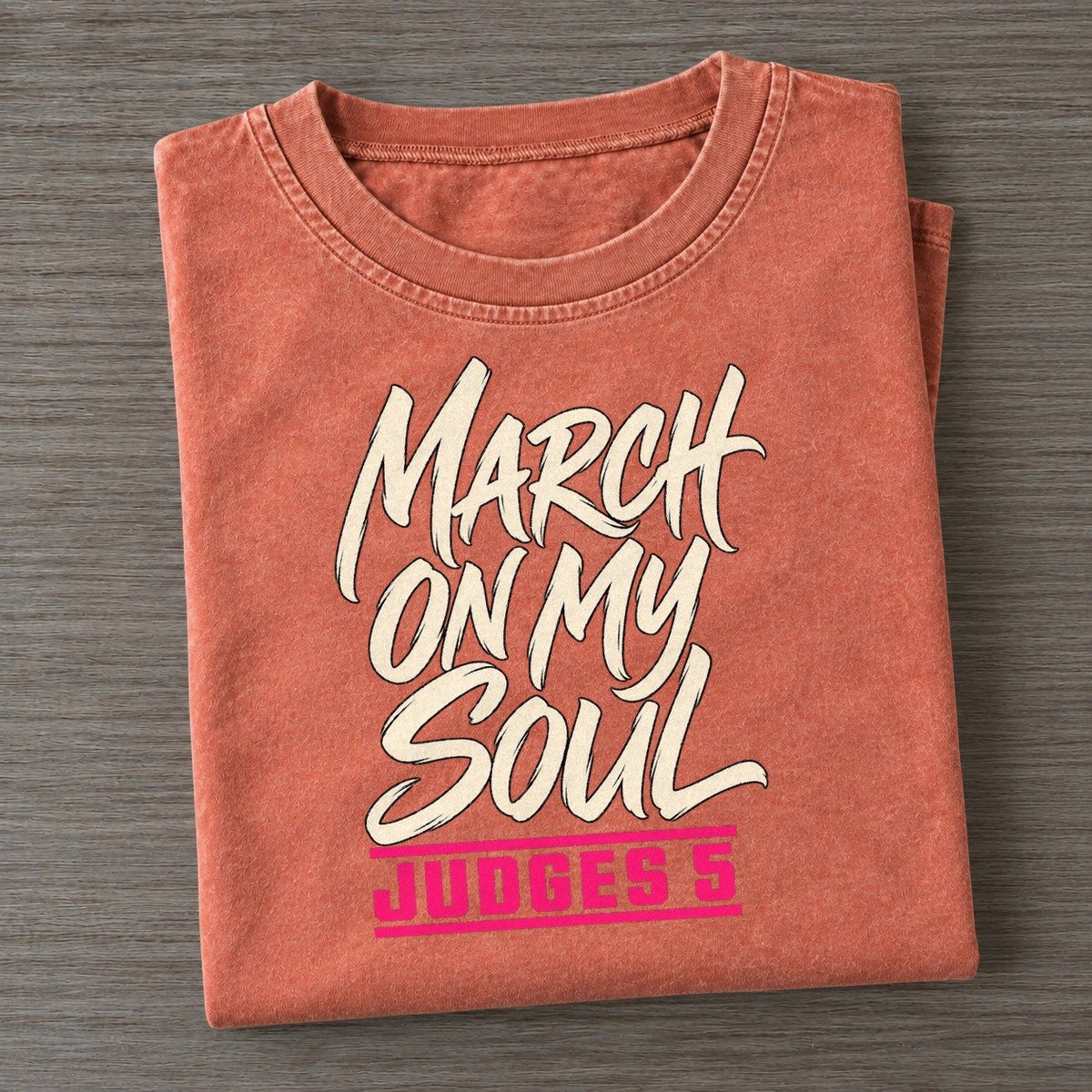 March On My Soul Daughters Of Deborah Vintage T-shirt – Terracotta