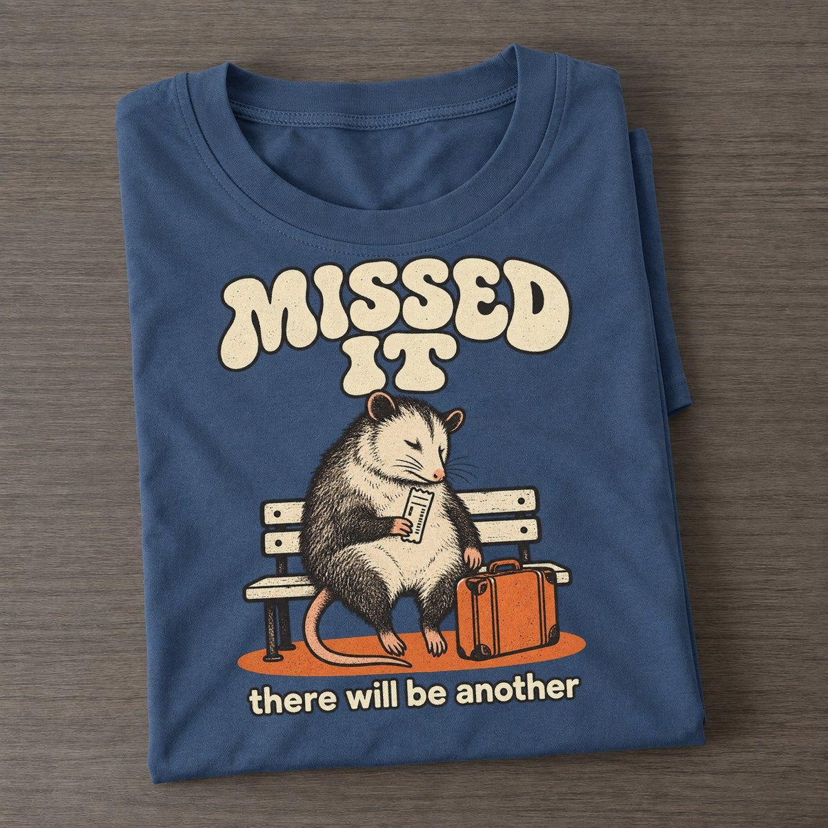 Missed It Raccoons Off Duty Classic T-shirt – Twilight Navy
