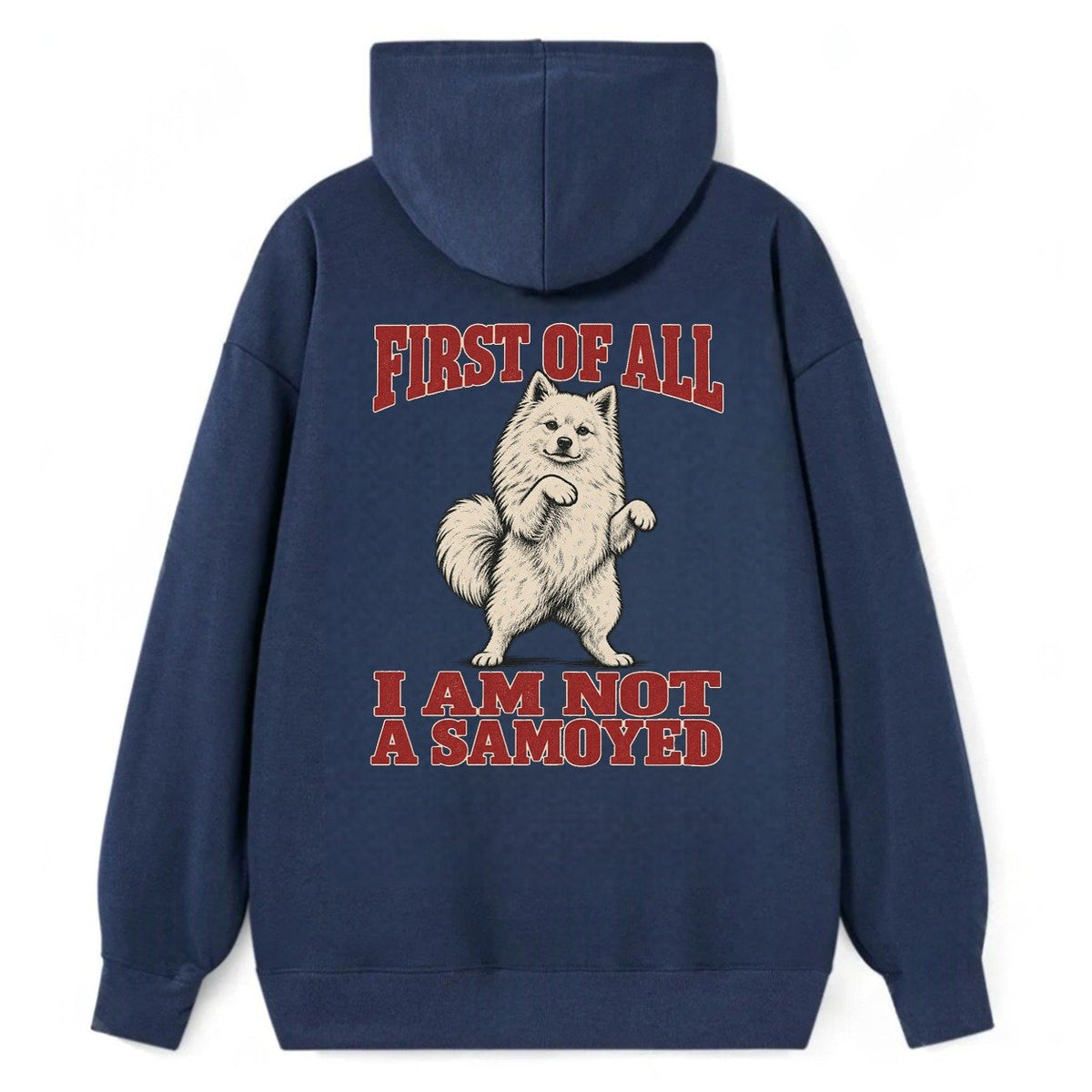 American Eskimo Dog Dog Declarations Classic Pullover Hoodie – Navy
