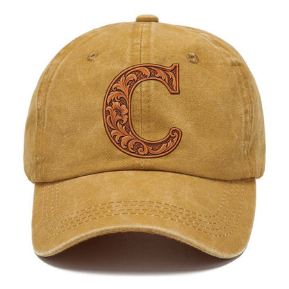 Tooled Leather C Monogram Classic Cap – Golden Harvest