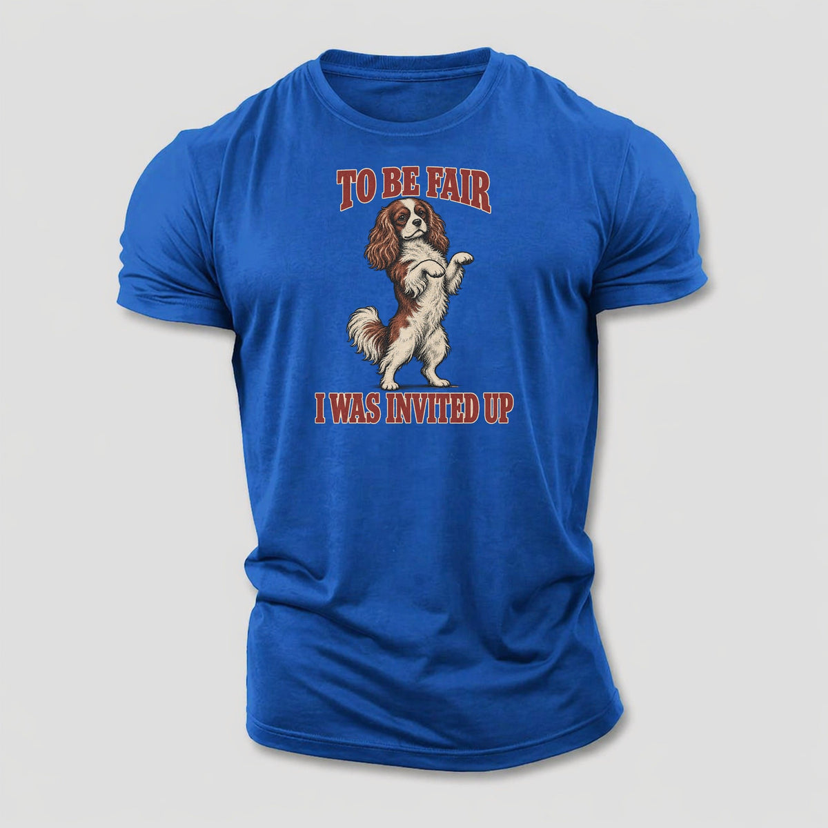 Cavalier King Charles Spaniel Dog Declarations Cotton T-Shirt – Royal Blue