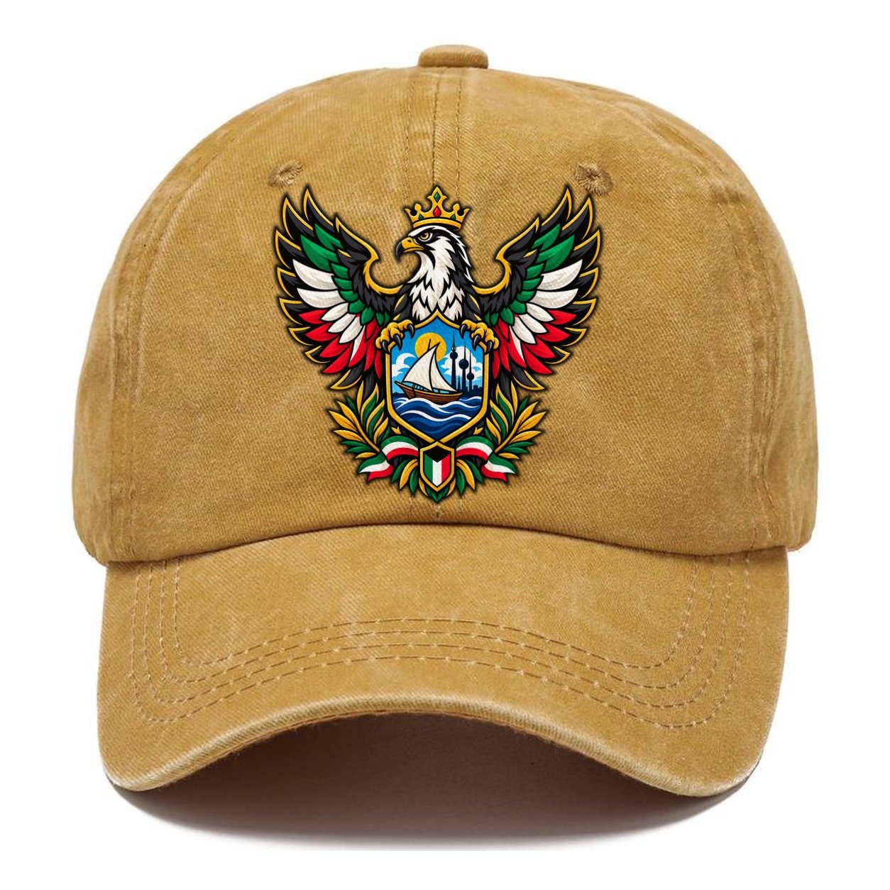 Kuwait Heraldic Crest Country Logos Classic Cap – Golden Harvest