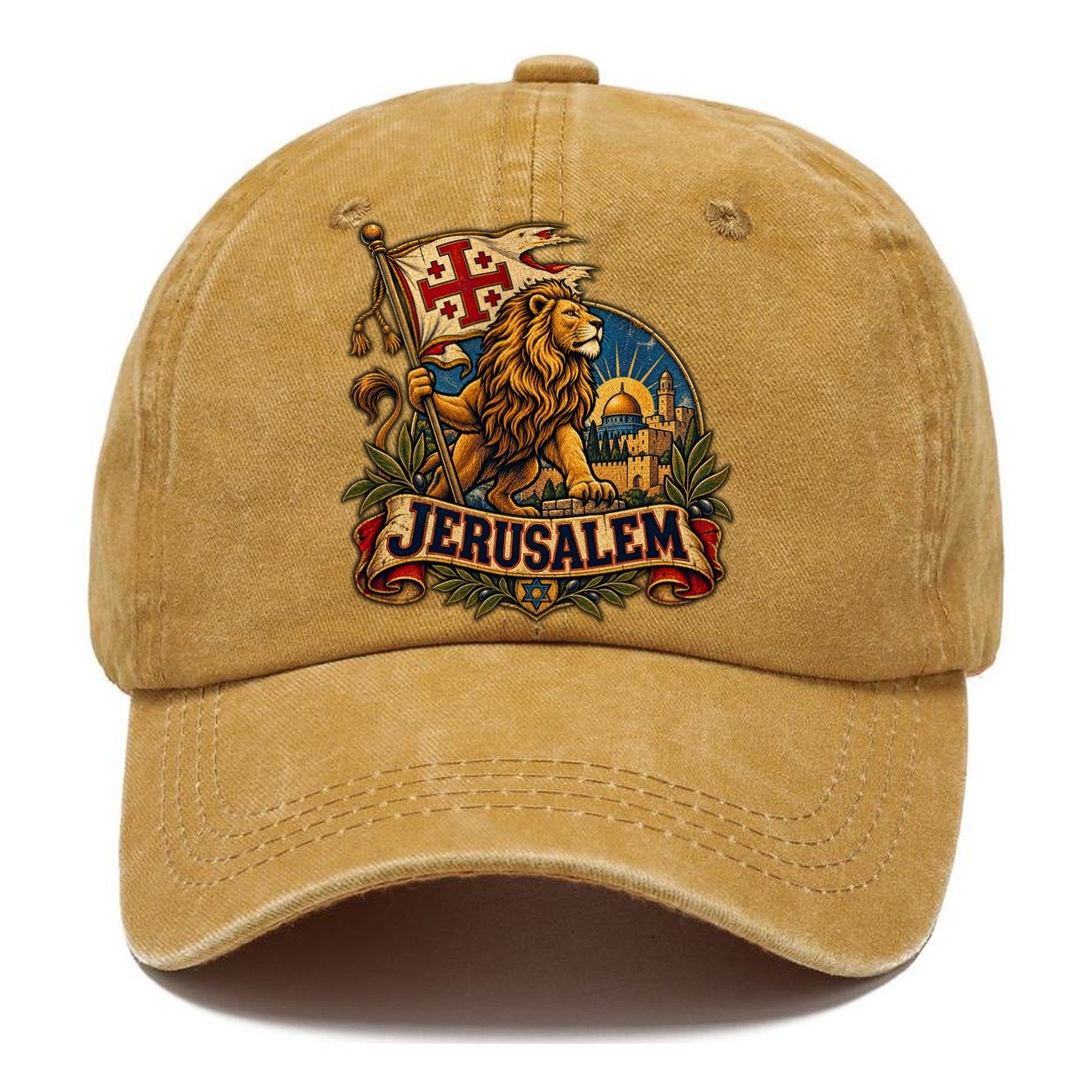 Lion With Jerusalem Banner Jerusalem Classic Cap – Golden Harvest