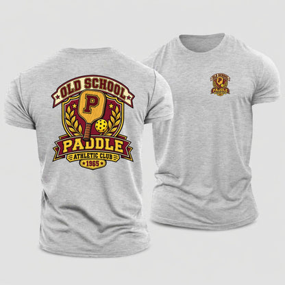 Old School Paddle Athletic Club Pickleball Life Cotton T-Shirt – Sport Grey