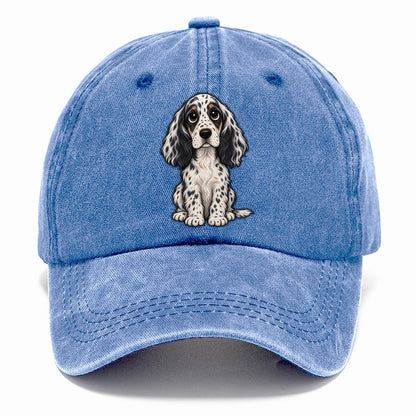 English Setter Sitting Sweetheart Classic Cap – Summer Sky