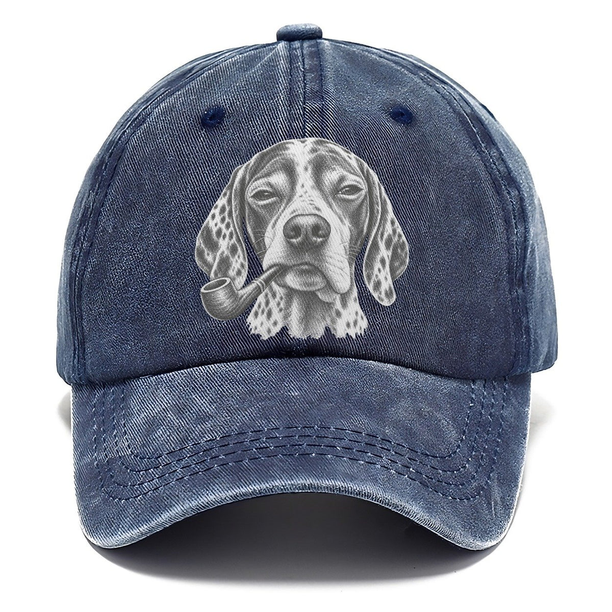 English Pointer A Classic Tobacco Pipe Smoking Dogs Smoking Dogs Portraits Classic Cap – Twilight Navy
