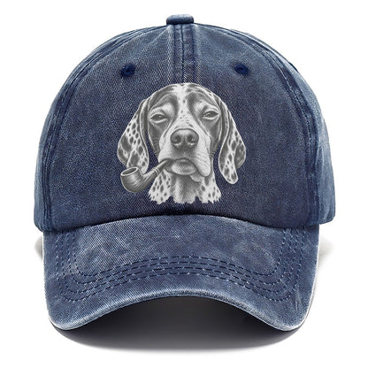 English Pointer A Classic Tobacco Pipe Smoking Dogs Smoking Dogs Portraits Classic Cap – Twilight Navy
