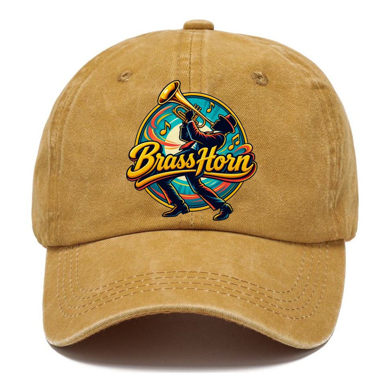Brass Horn Crest Music Instruments Classic Cap – Golden Harvest