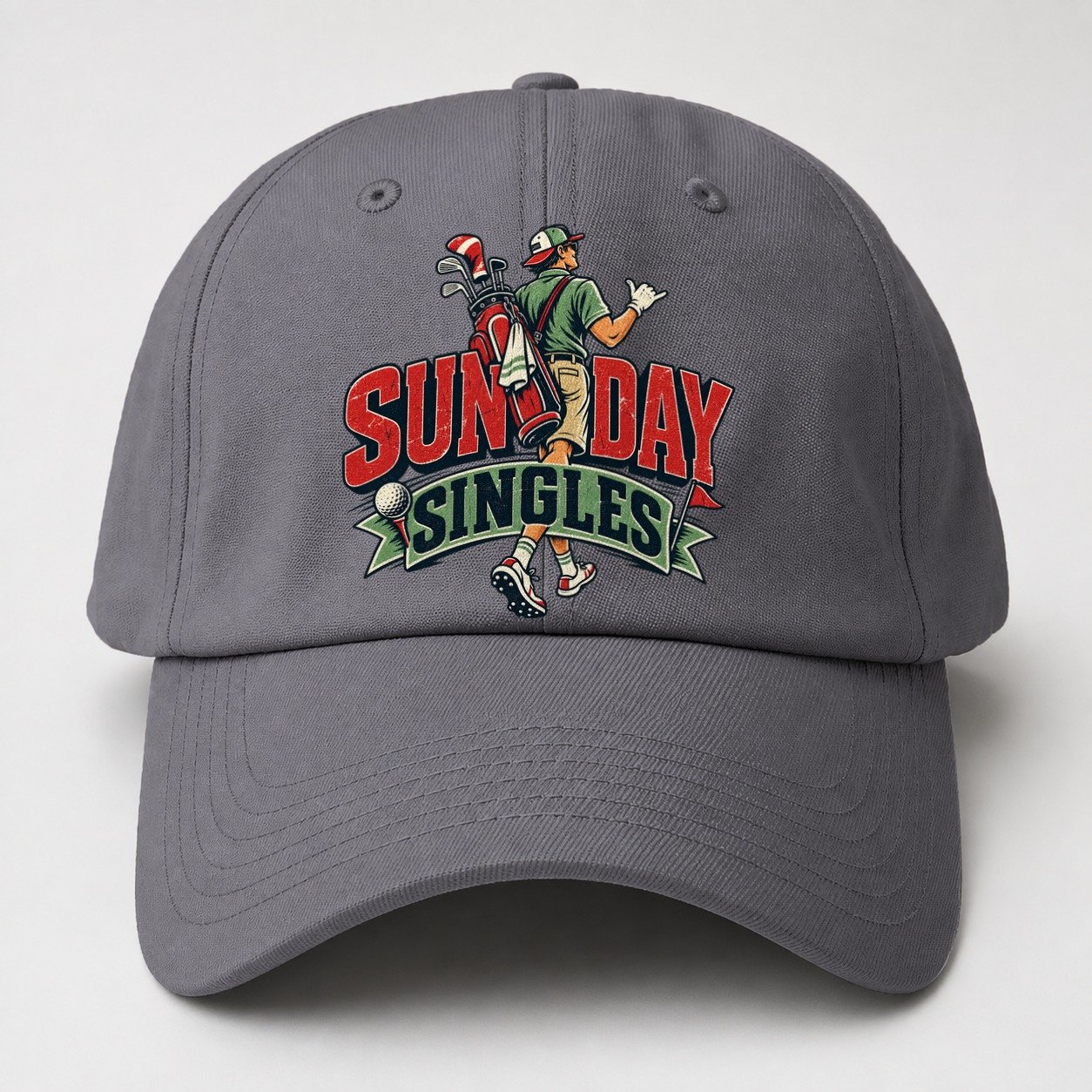 Sunday Singles Golf Life Baseball Cap – Grey