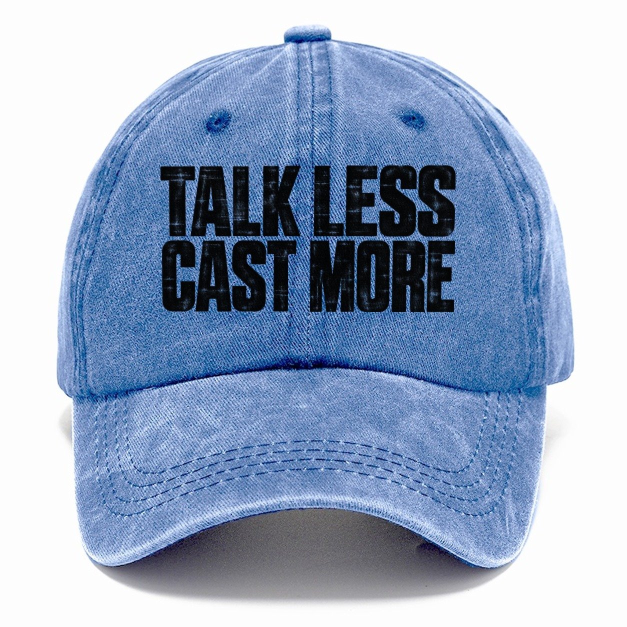 Talk Less Cast More Fishing Club Classic Cap – Summer Sky