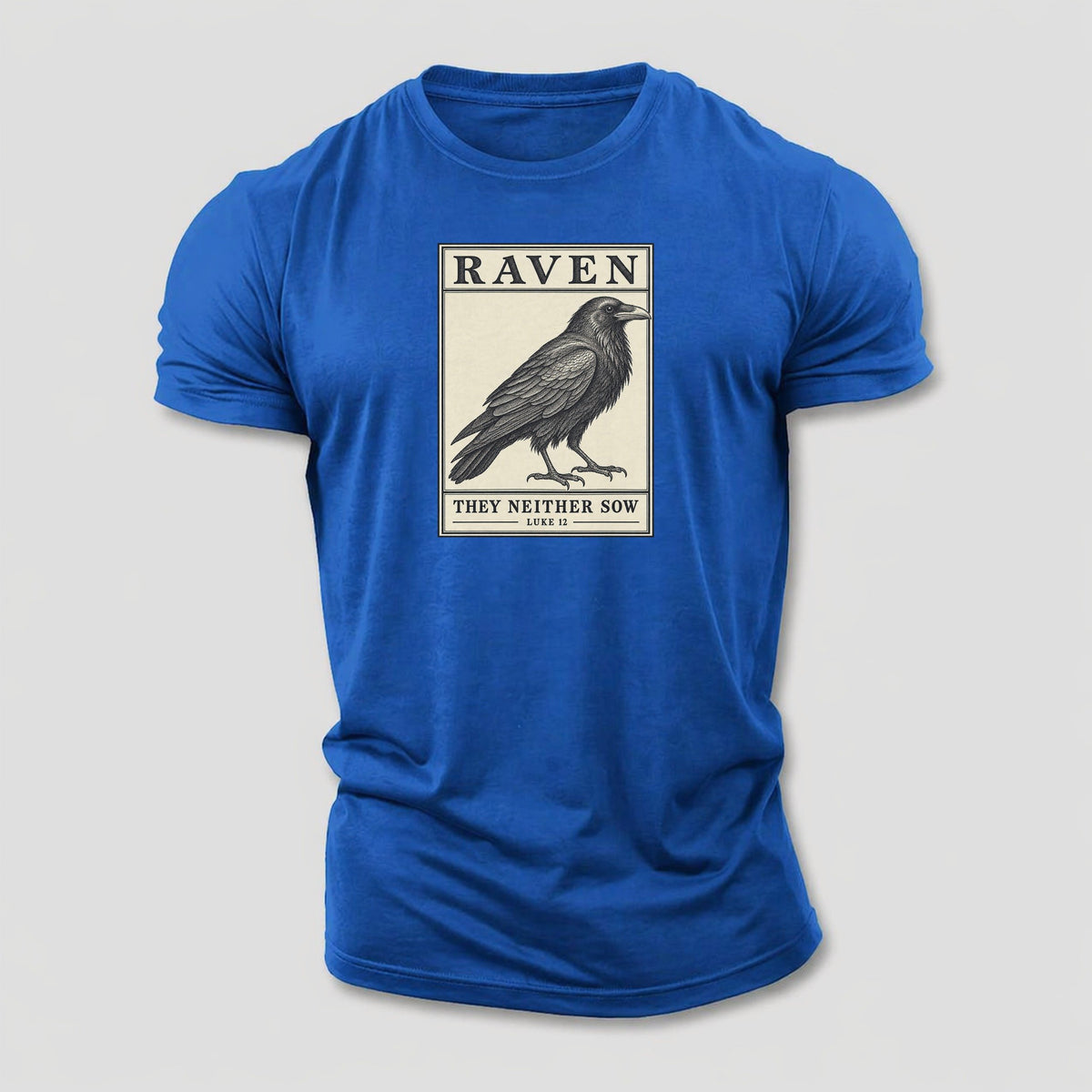 Raven Specimen Plate Creature Canticle Cotton T-Shirt – Royal Blue